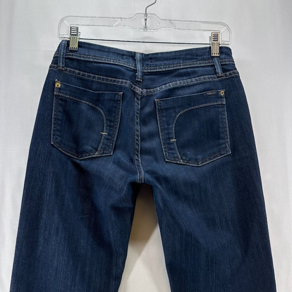 Fidelity Jeans Womens Sz 28 Skinny Ankle Cuffed Dark Washed Denim Blue - Picture 5 of 12